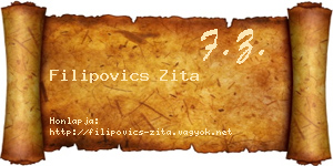 Filipovics Zita névjegykártya